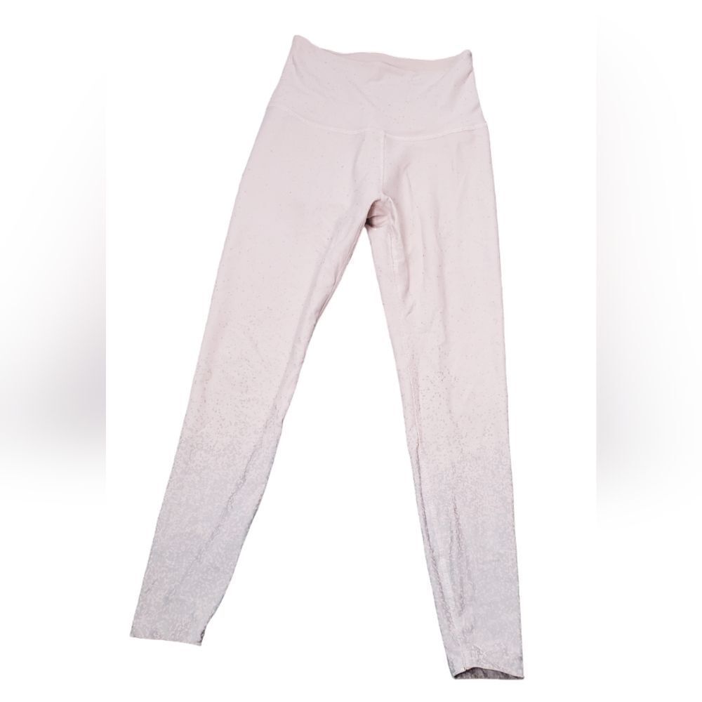 Beyond Yoga Pink & Silver High Waisted Leggings